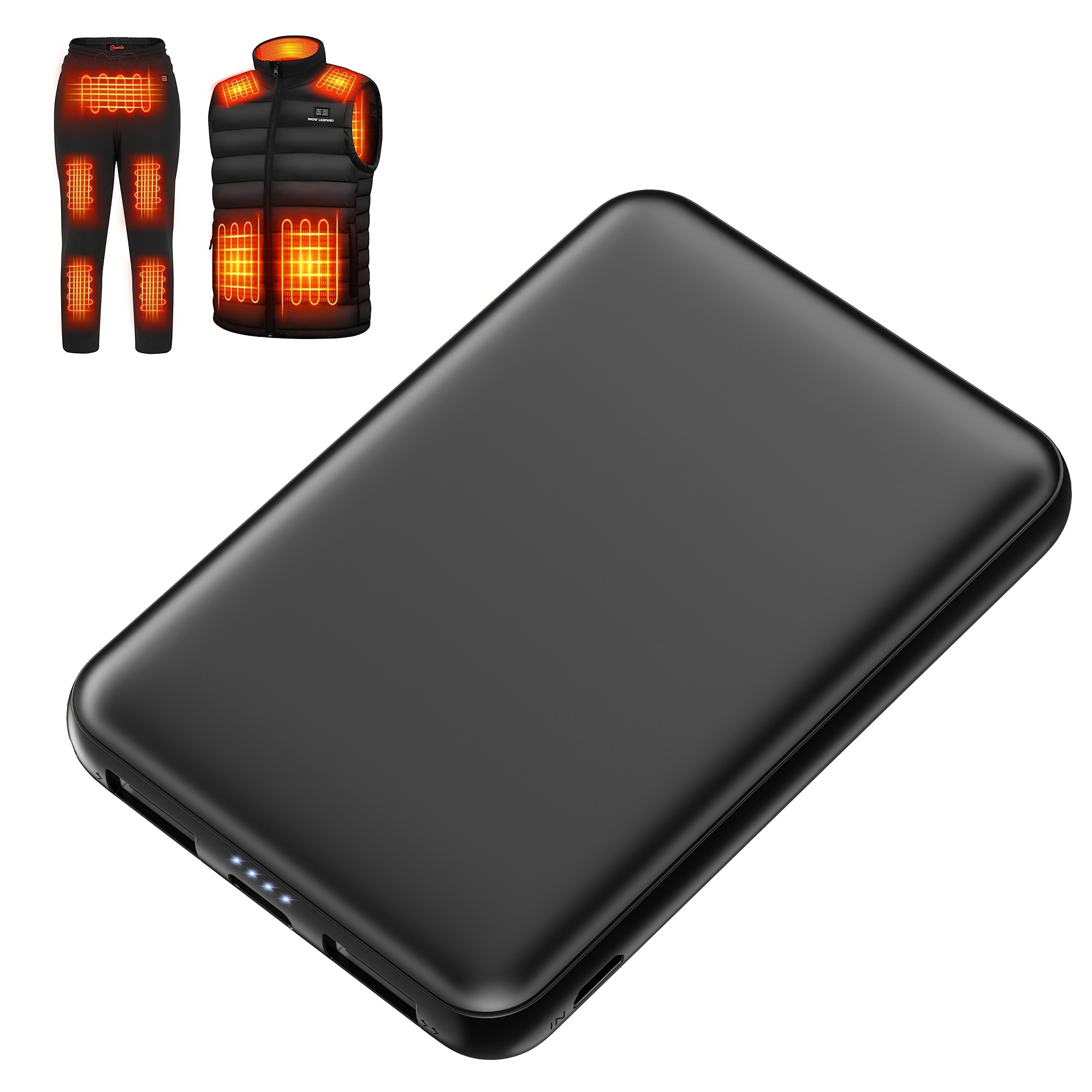 

Power Bank Portable Charger 6000mah, 5v 2a Battery Pack For Heated Vests Jackets, External Phone Charger For Heated Clothes, Smartphones, Tablets, Smartwatches., Etc