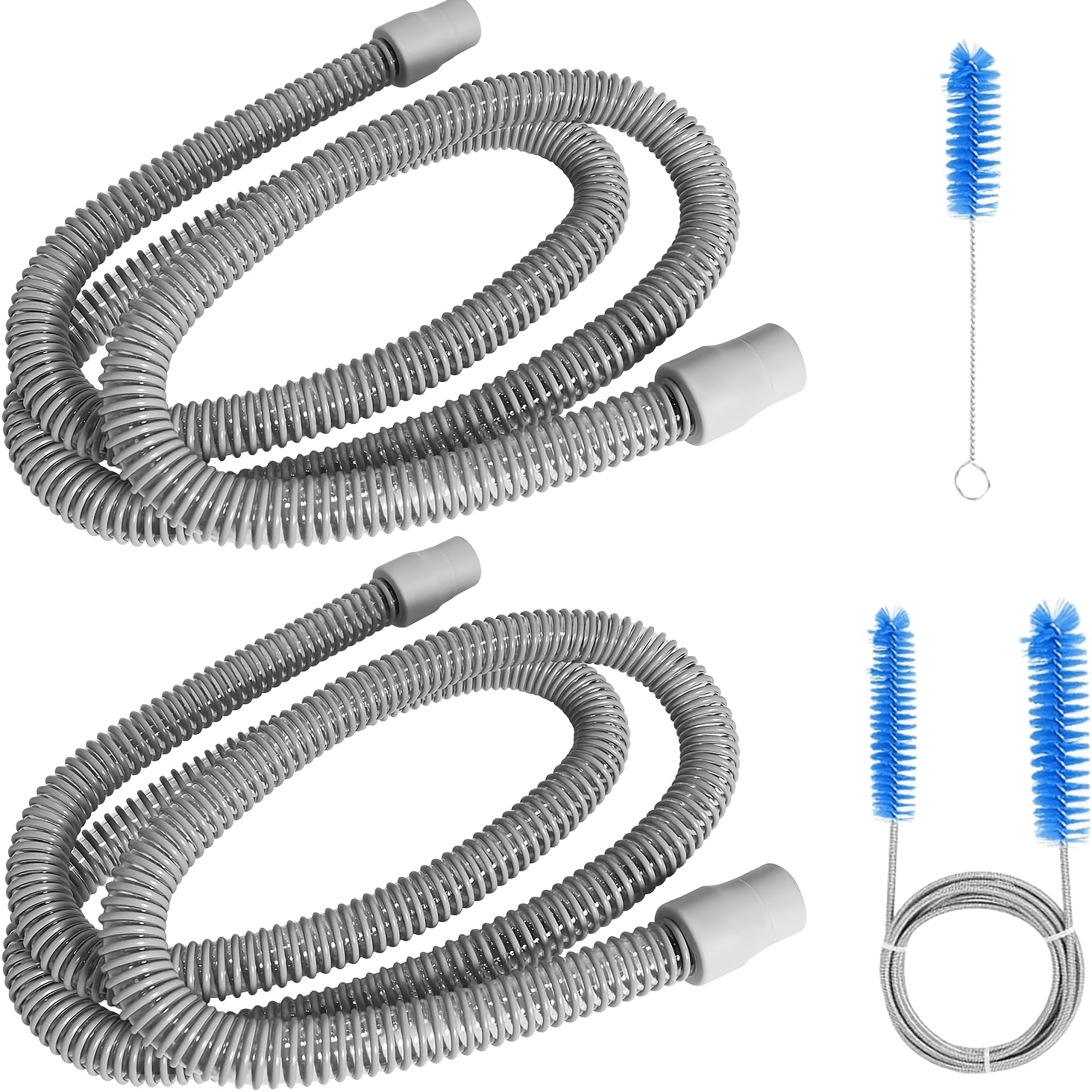 TEMU 2-pack Universal Replacement Air Hoses For Breathing Equipment Additions, 6-foot Flexible Tubes Compatible With Most Ventilation Devices And