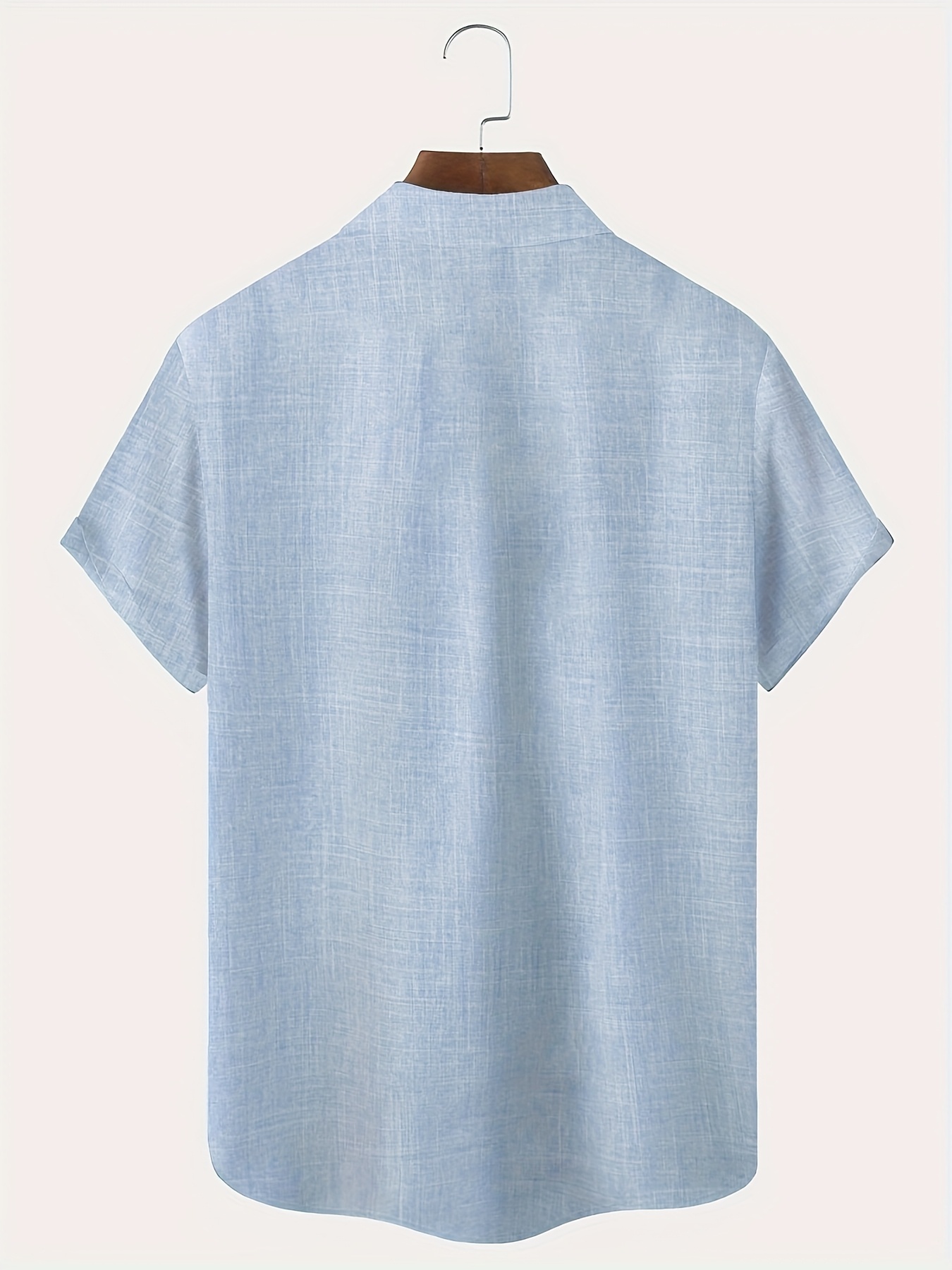 Men'S Plus Size Vintage Black Casual Button-Up Short Sleeve Shirt with Pockets - Summer Basic Lapel Collar, Non-Stretch Fabric, Regular Fit, Adult Sizes, Lightweight Polyester, Casual Attire | Classic Buttonup Shirt | Solid Color Shirt, PLUS SIZE