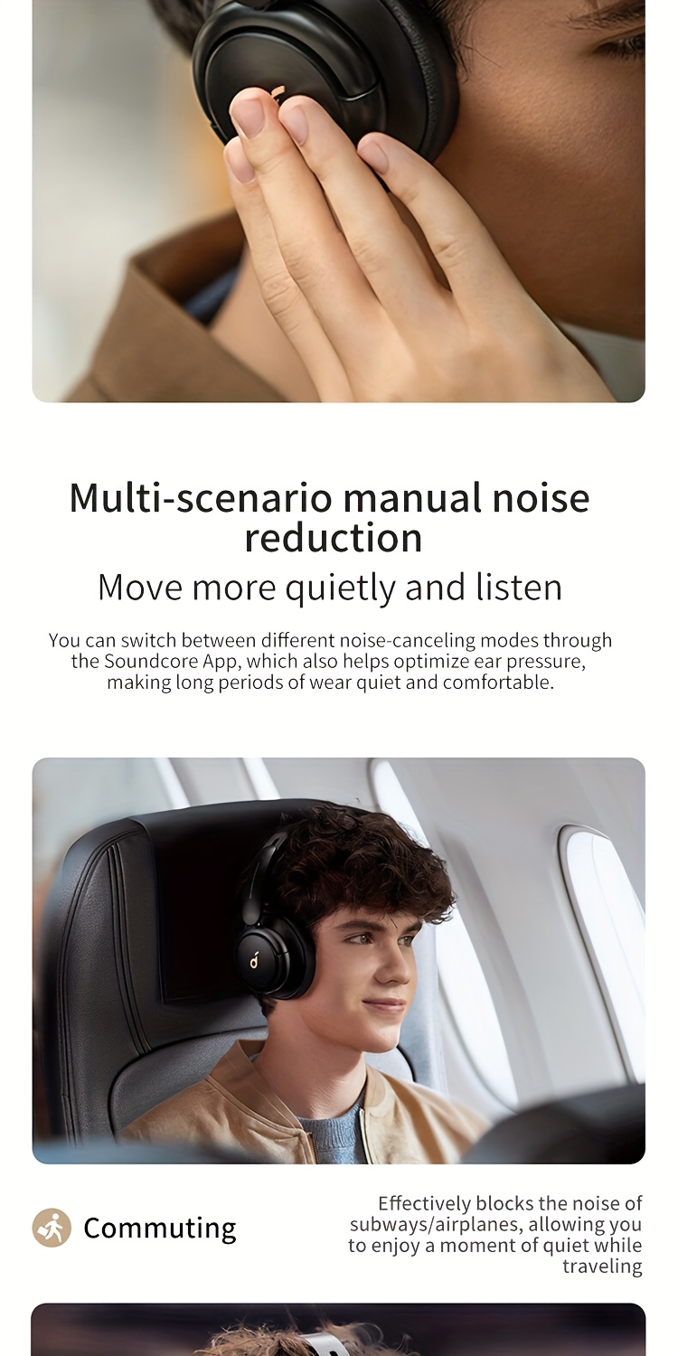 Soundcore Life Q30 by Anker Active Noise-canceling Wireless Headphones, 70 Hours Playback Time, Comfortable to Wear, Multi-point Connection, High-resolution Sound Quality, Built-in Microphone, Suitable for Running, Office, and Studying