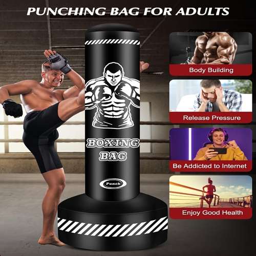 Standing Punching Bag Buy With Stand Adult, 70'' Freestanding