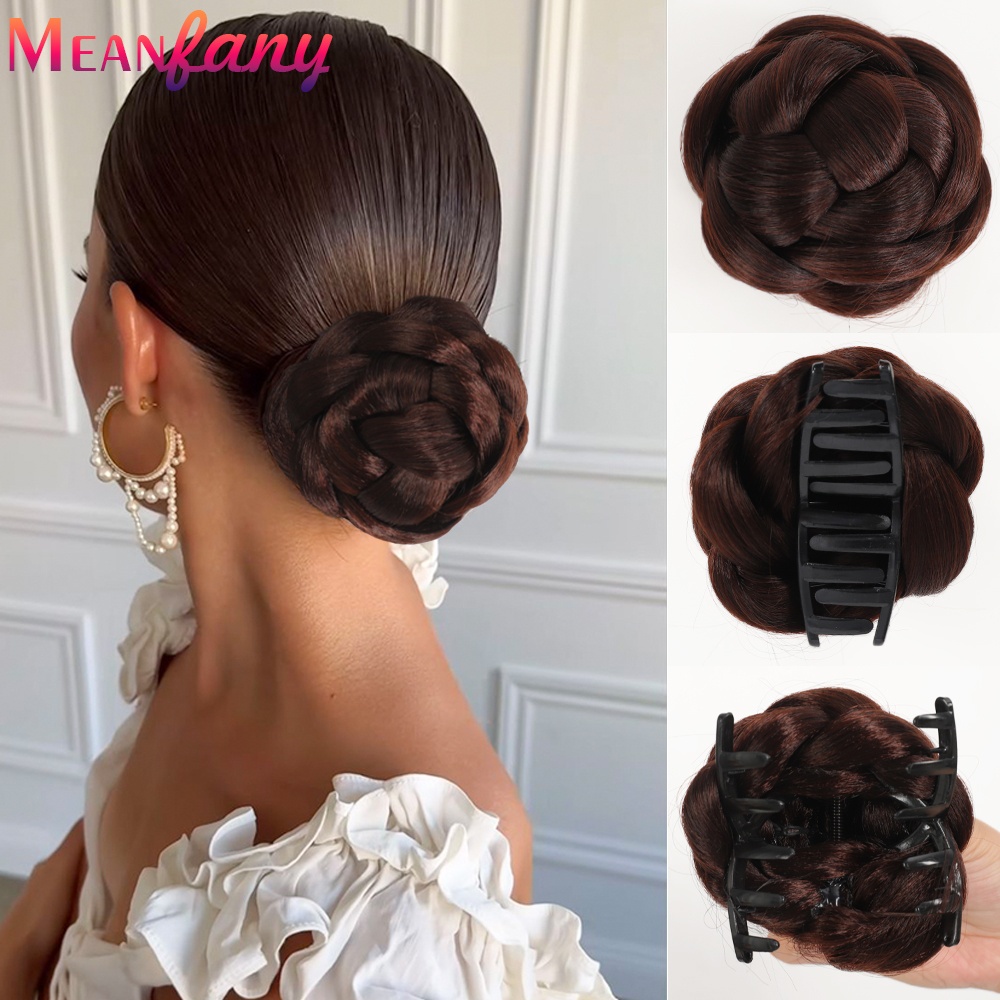 E-shop Lazy Hair Bun Maker mit Klammer - Synthetischer Hochtemperatur-Faser-Haarteil für Damen, Einfach zu verwenden, Keine Werkzeuge erforderlich, für