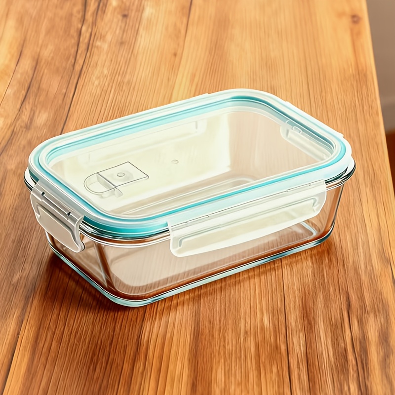 TEMU 1pc Glass Container, Microwave And Oven Safe, Ideal For Lunch, Bento, And Food Prep, Office Use Or Outdoor Camping, Capacity 410ml Or 13.85oz