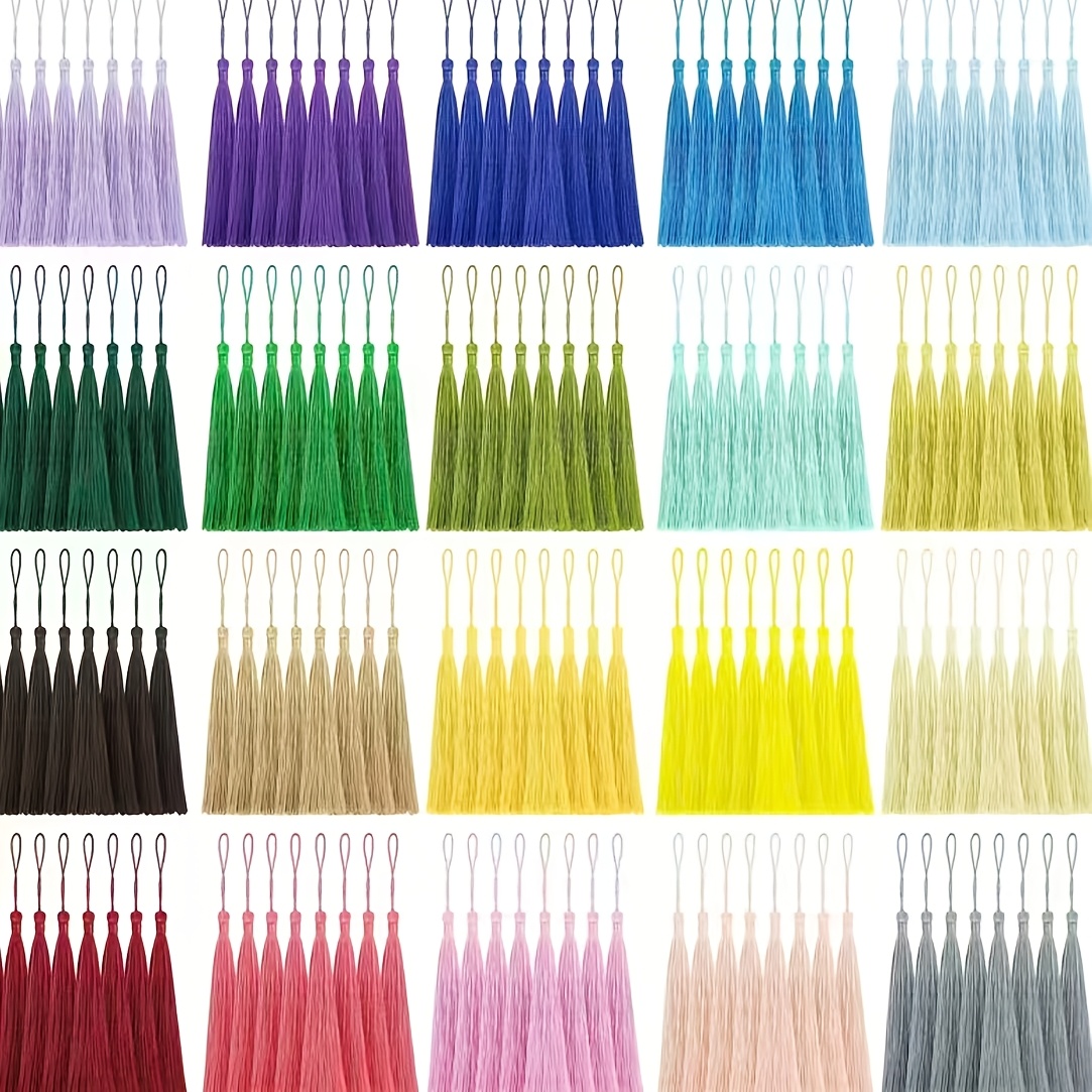 TEMU 120/160pcs Bulk Bookmark Tassels - 5-inch Tassels Suitable For Bookmarks, Jewelry Making, Crafts Crafts & Keychain Making - 20 Vibrant Colors,