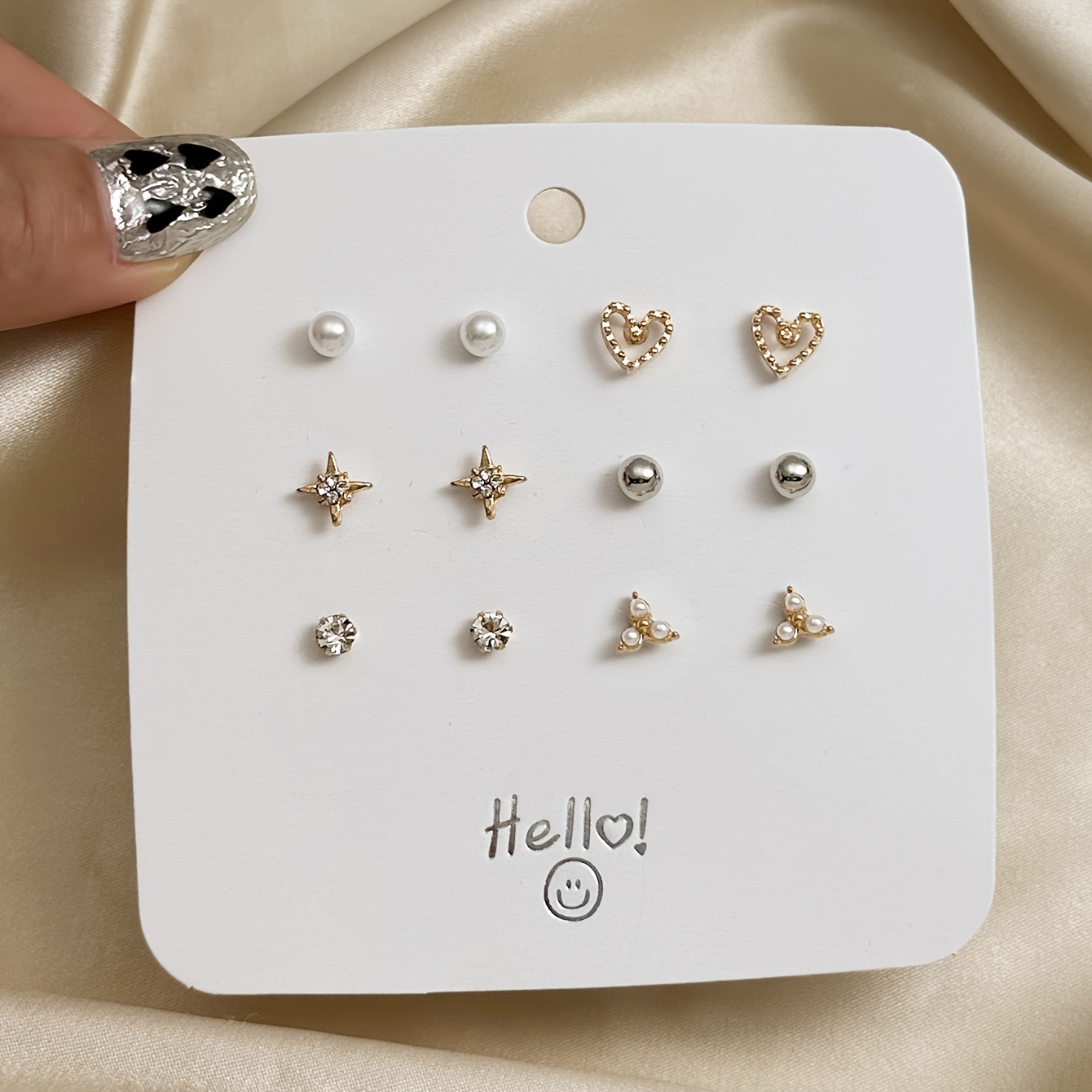6 Pairs Cute Beach Party Earrings Set