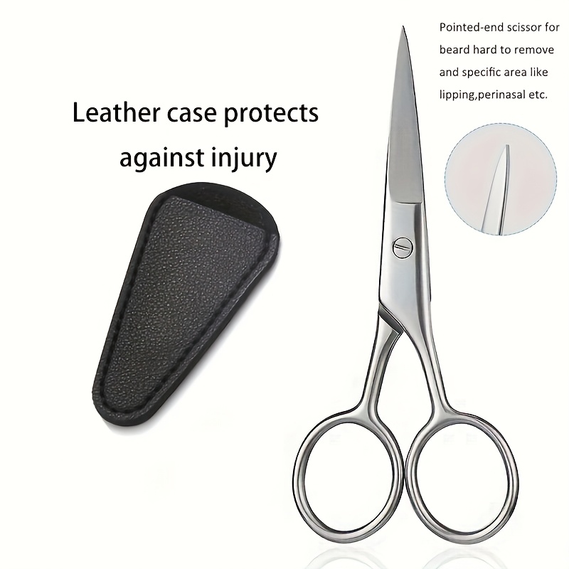 E-shop Präzisions-Schere aus Edelstahl mit Spitze - Hypoallergenes, multifunktionales Pflegeset für Gesichtshaare, Augenbrauen, für Nagelkunst,