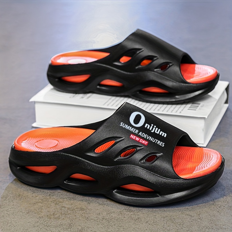 Men'S Summer New Fashion Casual Thick-Soled Slip-on | Couple'S Style, Outdoor Beach Non-Slip, EVA Material, Positioning Printing