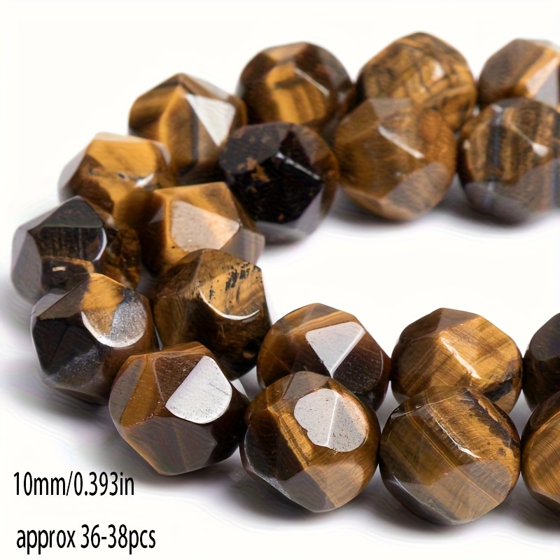 Image of 6/8/10mm Eye Beads Star Cut Aaa Genuine Natural Full Strand Loose Beads For Jewelry Making Necklace 60-62/44-46/36-38pcs
