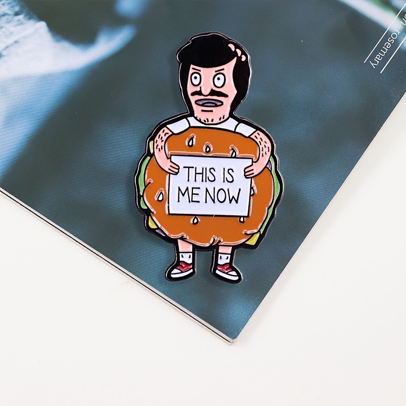 

'now Me' Hamburger Brooch - Pin For Backpacks, Jackets, & - Unique