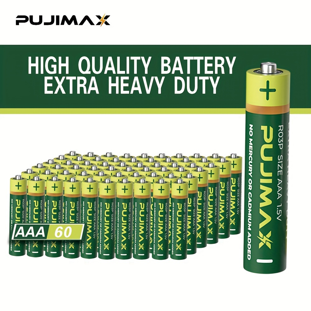 

Aaa Disposable Carbon Batteries 20pcs 40pcs 60pcs Pack 1.5v Aa+aaa R6p+r03p