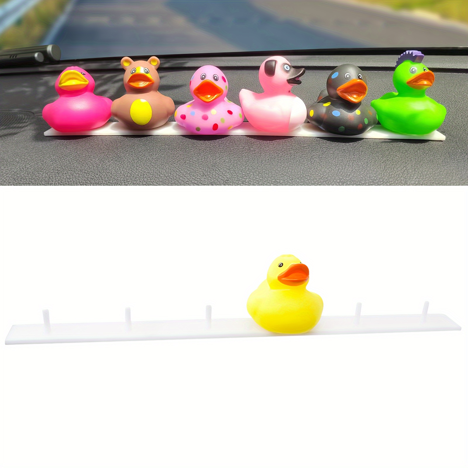 

1 Duck Holder For Jeep Dashboard With Rubber And Plastic Duck Plugs, Disposable Capable Of Holding Up To 6 Ducks, Ideal For Displaying Jeep-themed Gifts (does Not Include Rubber Duck)