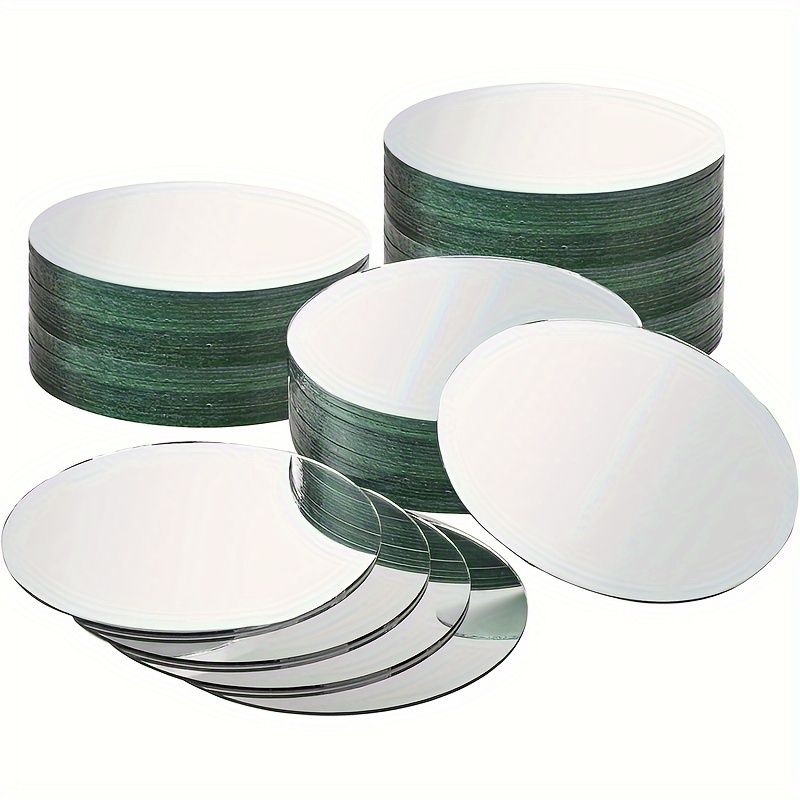 

30pcs Acrylic Round Mirror Candle Holder Set, Mirrored Trays, Suitable For Table Centerpieces, Wedding Decorations, And Christmas Decor, 15cm.