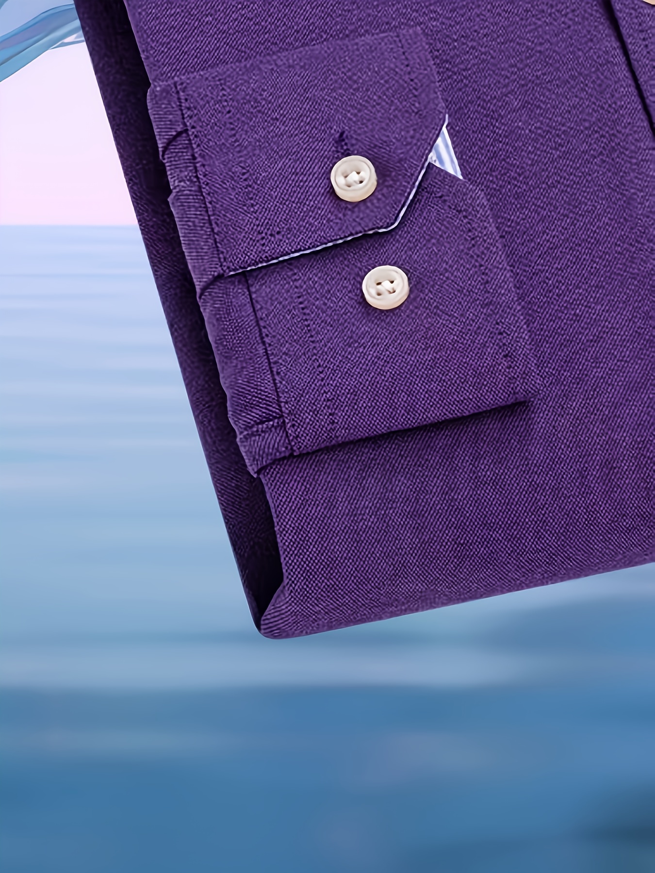 قميص رجالي عصري كاجوال بأكمام طويلة من قماش أكسفورد | مطرز، بأزرار، مناسب للعطلات وعصرية، متوفر بألوان متعددة