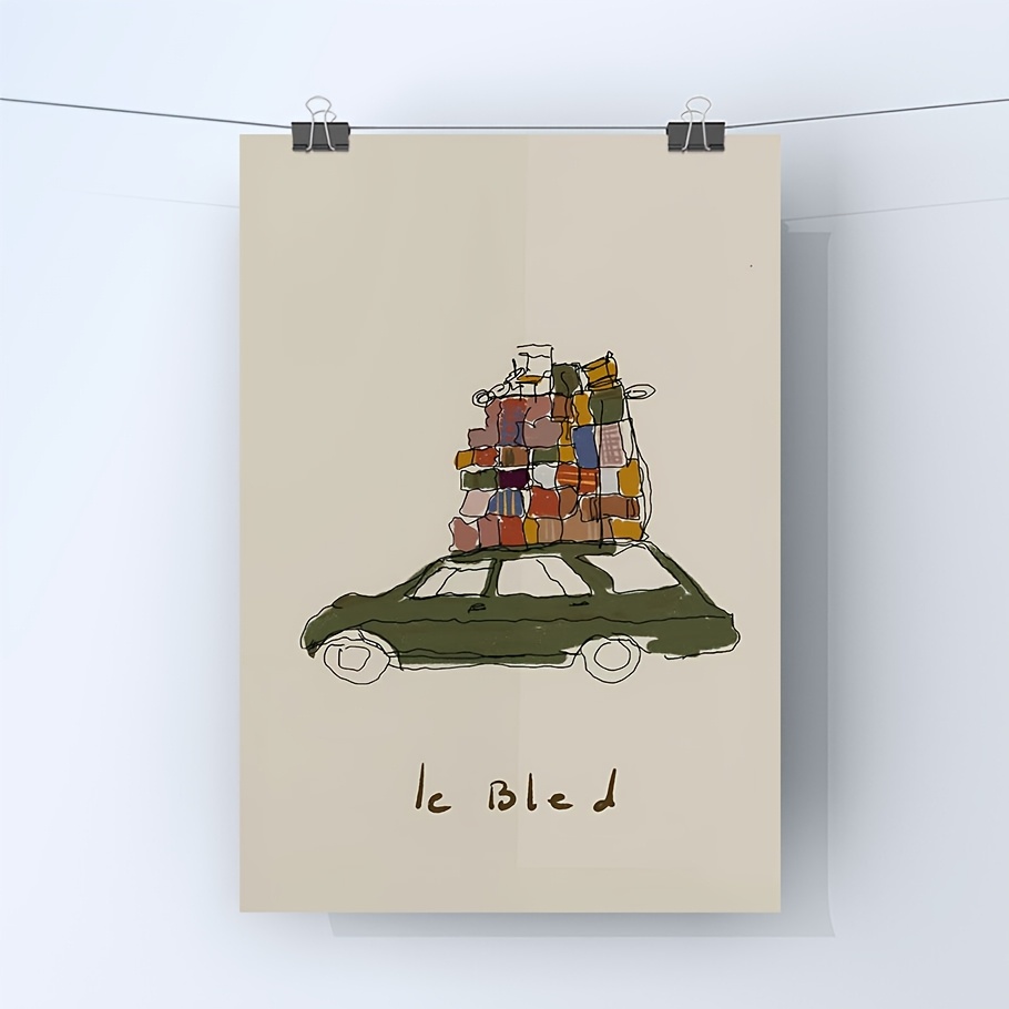 TEMU Affiche d'impression sur toile 2D plate, 2D plate, 2D plate, mode, cadre, impression de voyage en algérien, marocain, tunisien, cadeaux de