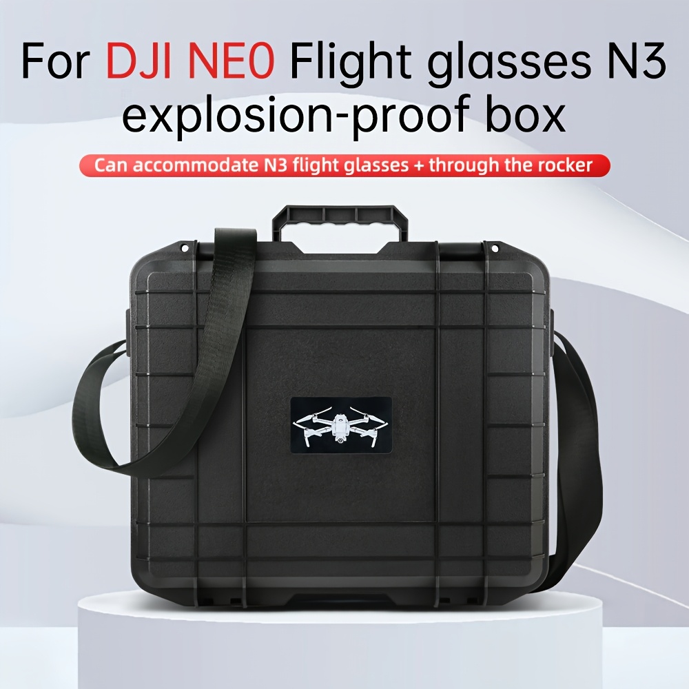 proof waterproof case for dji neo flight glasses n3 durable pp material portable uav protective box with shoulder strap black seejie details 0