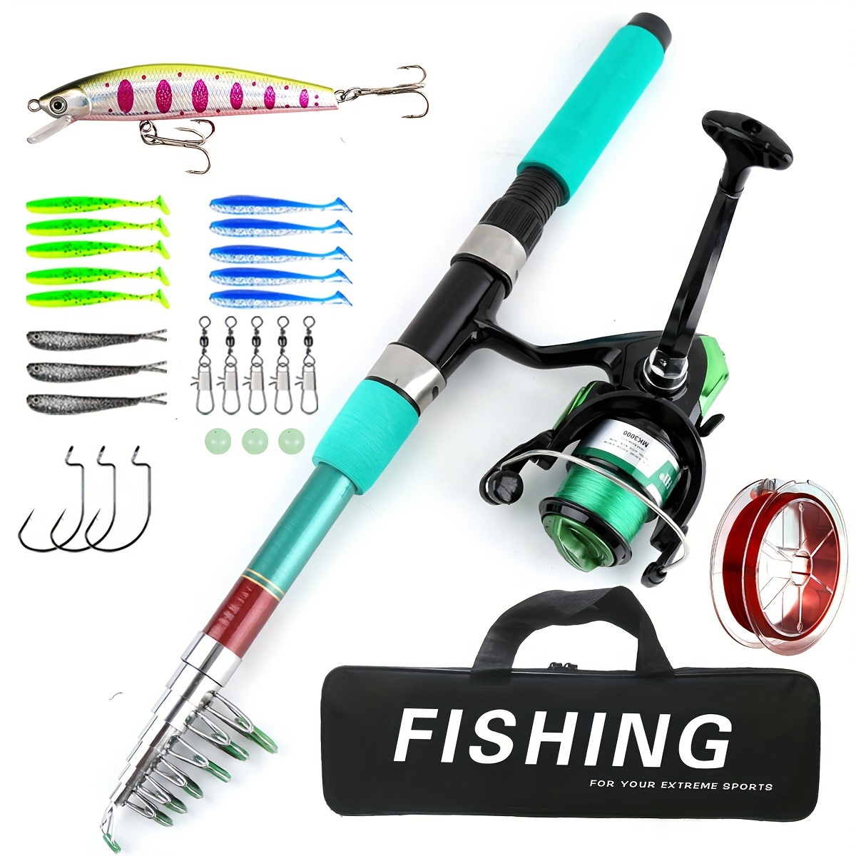 Flipkart Bait Fishing Rod Telescopic Fishing Rod Reel Combo Set