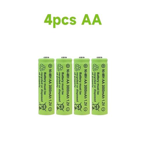 4 16pcs rechargeable battery aa 3000mah ni mh rechargeable 1 2v aa battery suitable for led lamp toy mp3 camera flash shaver cd player wireless mouse keyboard