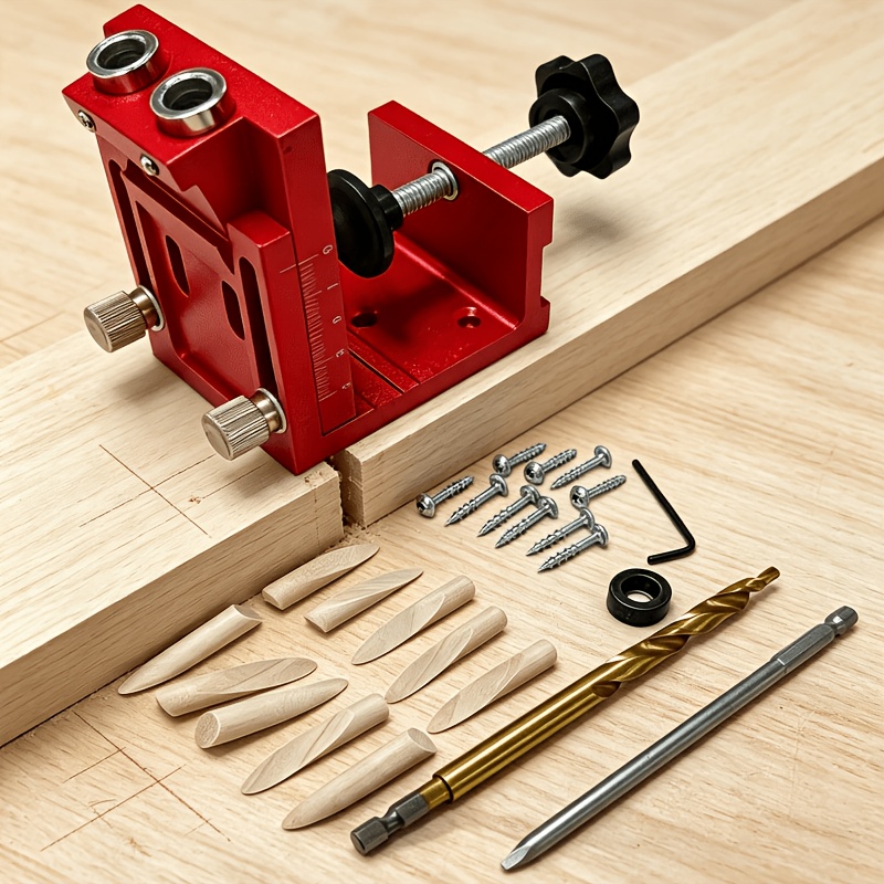 TEMU Localisateur d'ouverture pour , fixateur de poinçonnage en d'aluminium rouge, bouton de réglage argenté, outil d'ouverture d'œil pour , outil de
