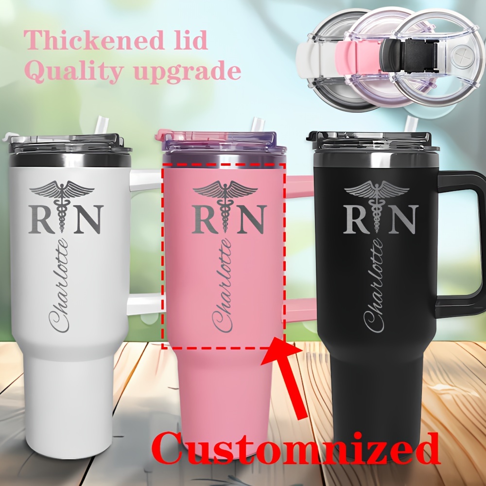 

Customizable Nurse Insulated Mug And , 40oz Metal Cup For Camping, Reusable For , For , Halloween, Nurses' Day, To , Christmas For Men And Women - In , ,