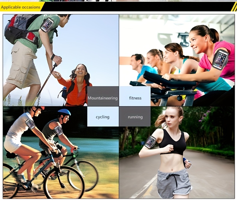 Different people running while wearing phone holder for running sold by 100 Spartans