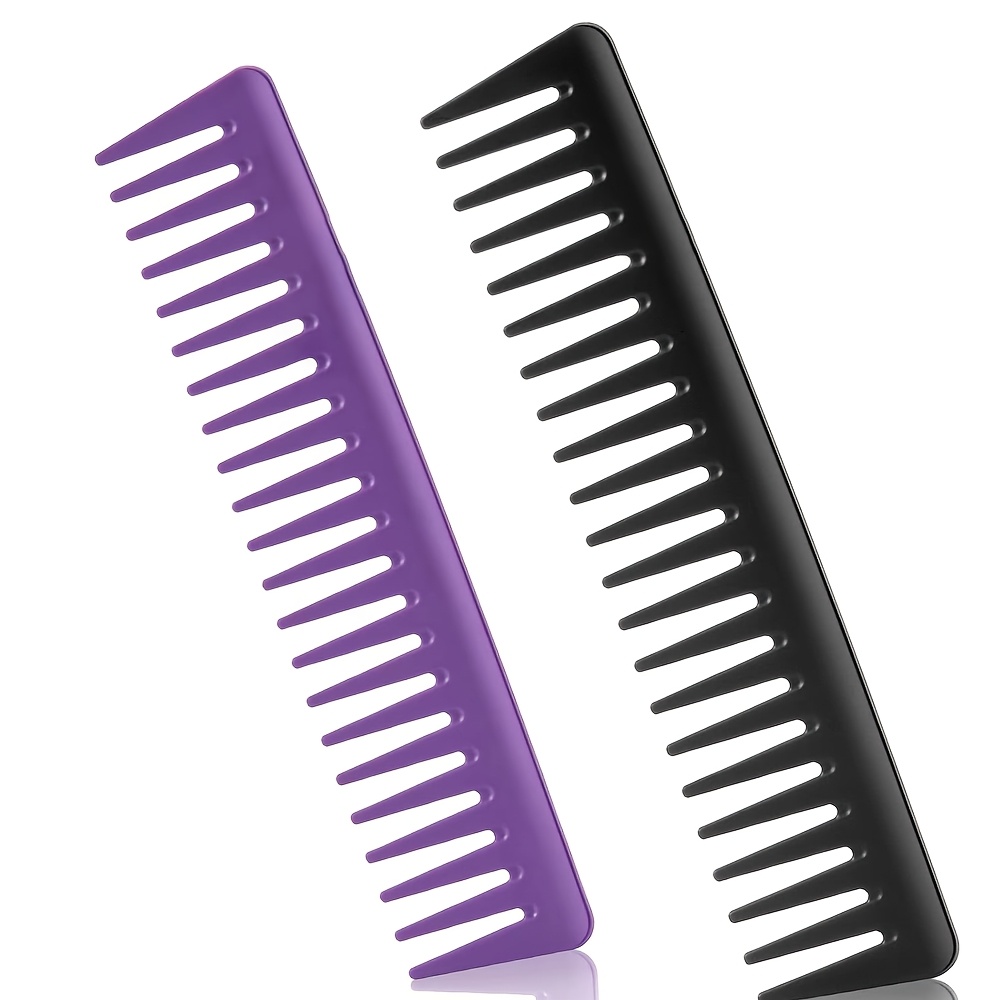 TEMU 2 Wide-tooth Combs And Large Hair Brushes, Durable Hair Combs, Suitable For Curly, Long, Wet, Or Dry Hair, Anmieciu Premium Care Styling Hair