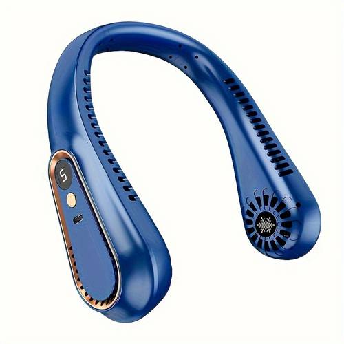neck fan portable rechargeable cooler fan with 5 speed display and blade for outdoor sports