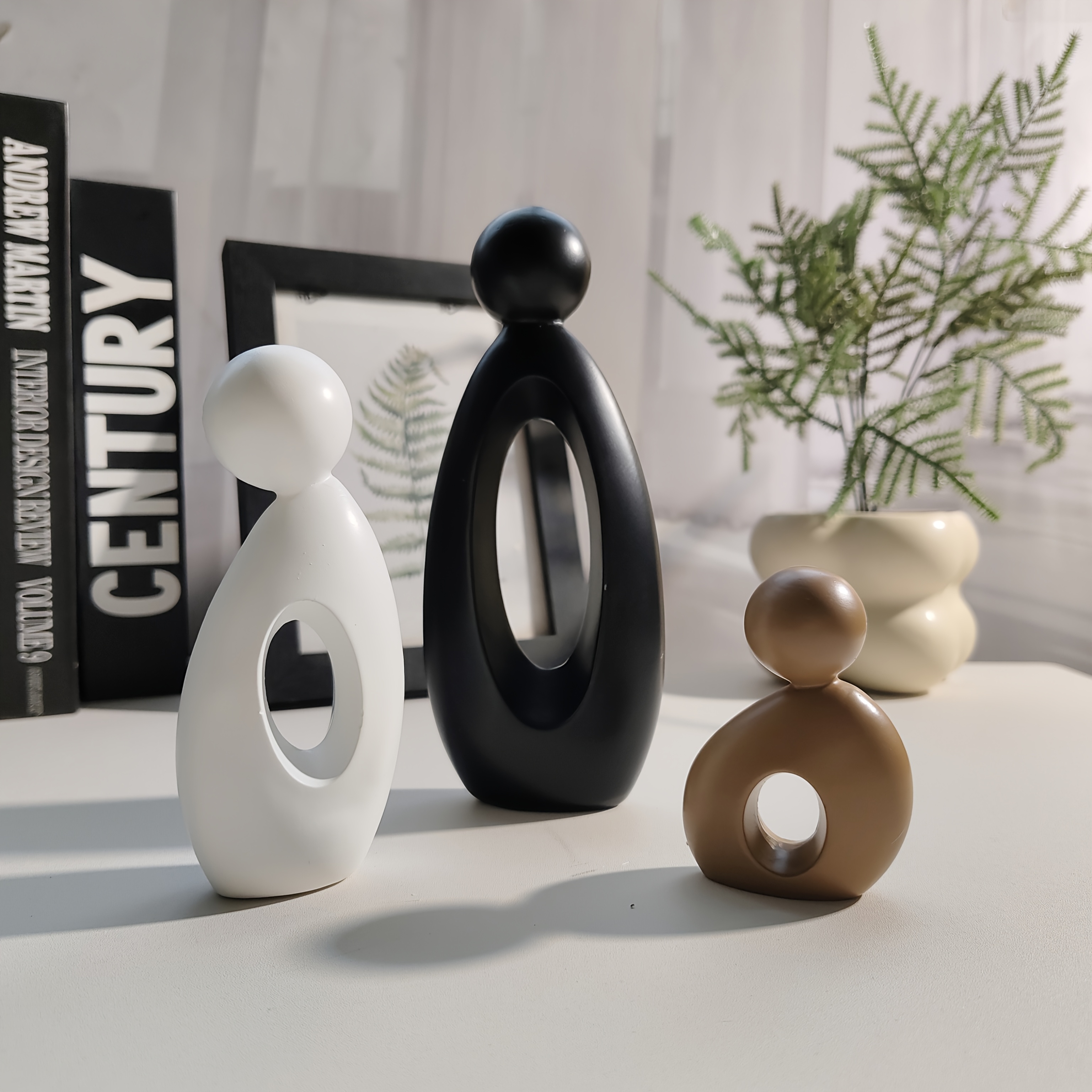 E-shop Set minimalistischer Harz-Ornamente im schlichten Stil mit einfachen Formen sanften Farben. Geeignet für Schreibtischdeko zu Hause, Innenhöfe,