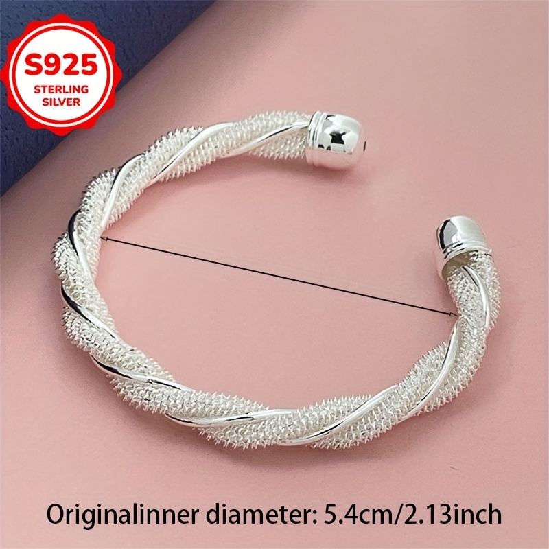 Hypoallergenic Twist Braided Open Bracelet