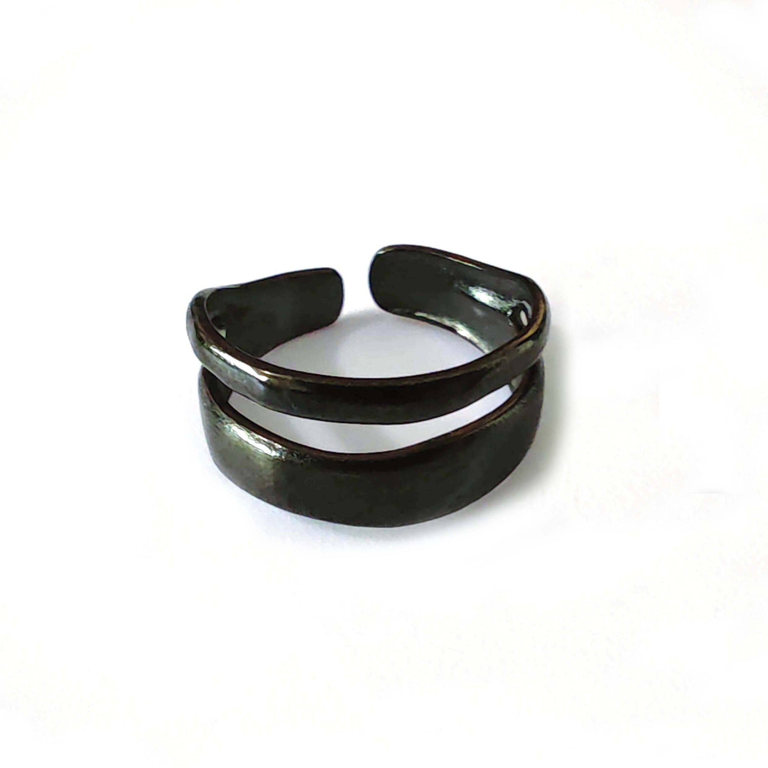 Adjustable Cuff Ring Vintage Style Stainless Steel Jewelry