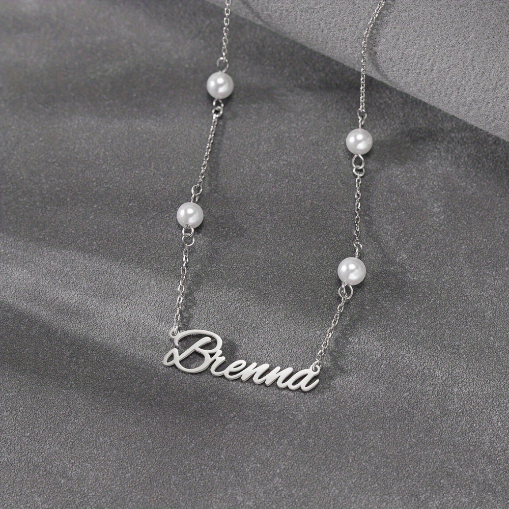TEMU Collana con Personalizzato, Collana Elegante e con , Pendente in Acciaio Inossidabile, Trendy per Donne, Solo in Inglese