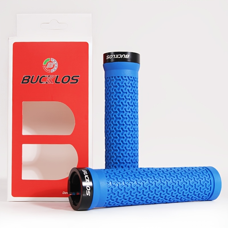 TEMU BUCKLOS Manopole per Bicicletta in Gomma Morbida per Mountain Bike, Manopole Bloccabili con Ammortizzazione per Manubrio Bici