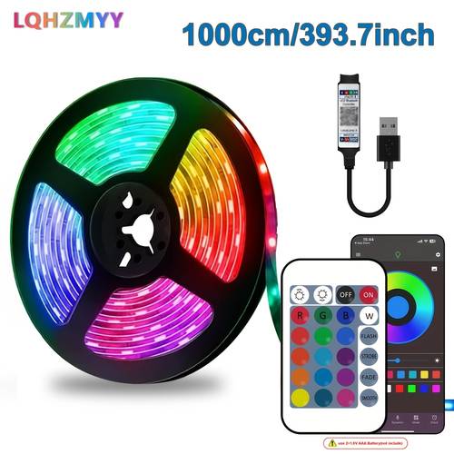 lqhzmyy smart bedroom led strip lights app and remote control rgb color changing function music sync compatible ideal for room decor parties and kitchens