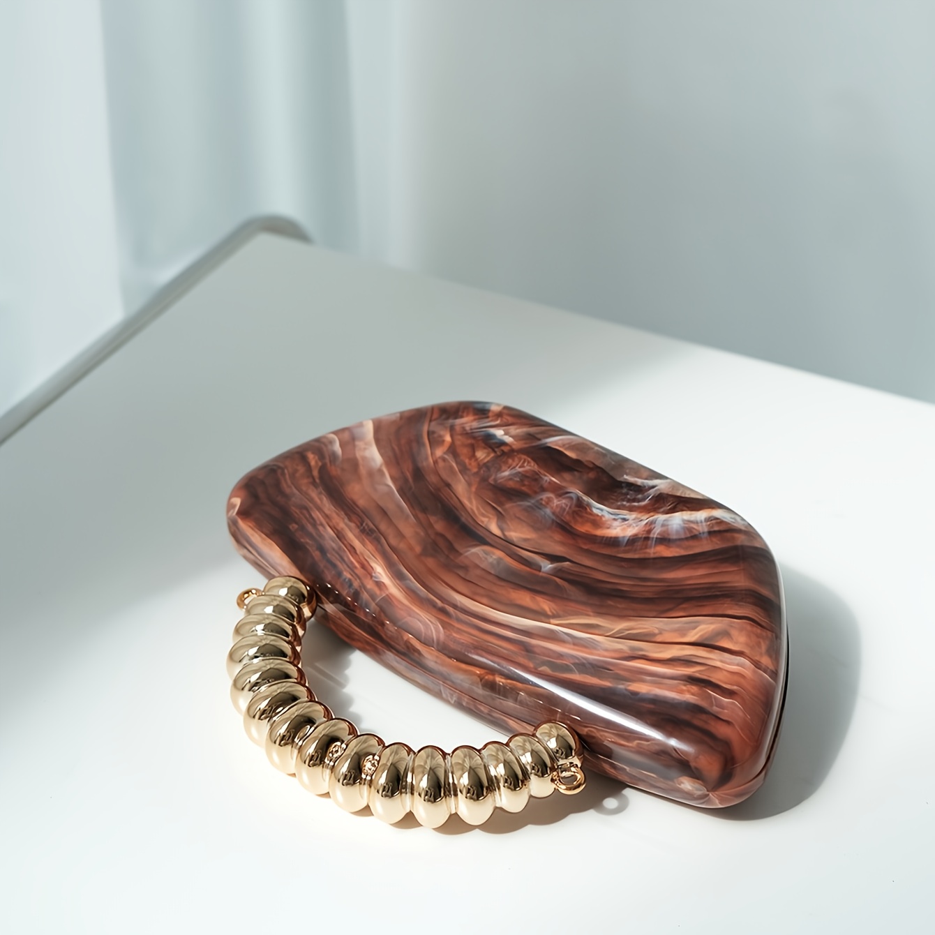 Women'S Vintage Evening Handbag - Elegant Party Purse with Magnetic Closure, Coffee Brown Formal event bag, Detachable Strap, Durable PVC Construction for Weddings, Galas, Everyday - Elegant Ladies Clutch, Wedding Accessory, Retro Fashion, Highquality Finish, Fashionable Clutch, Bridal Accessory