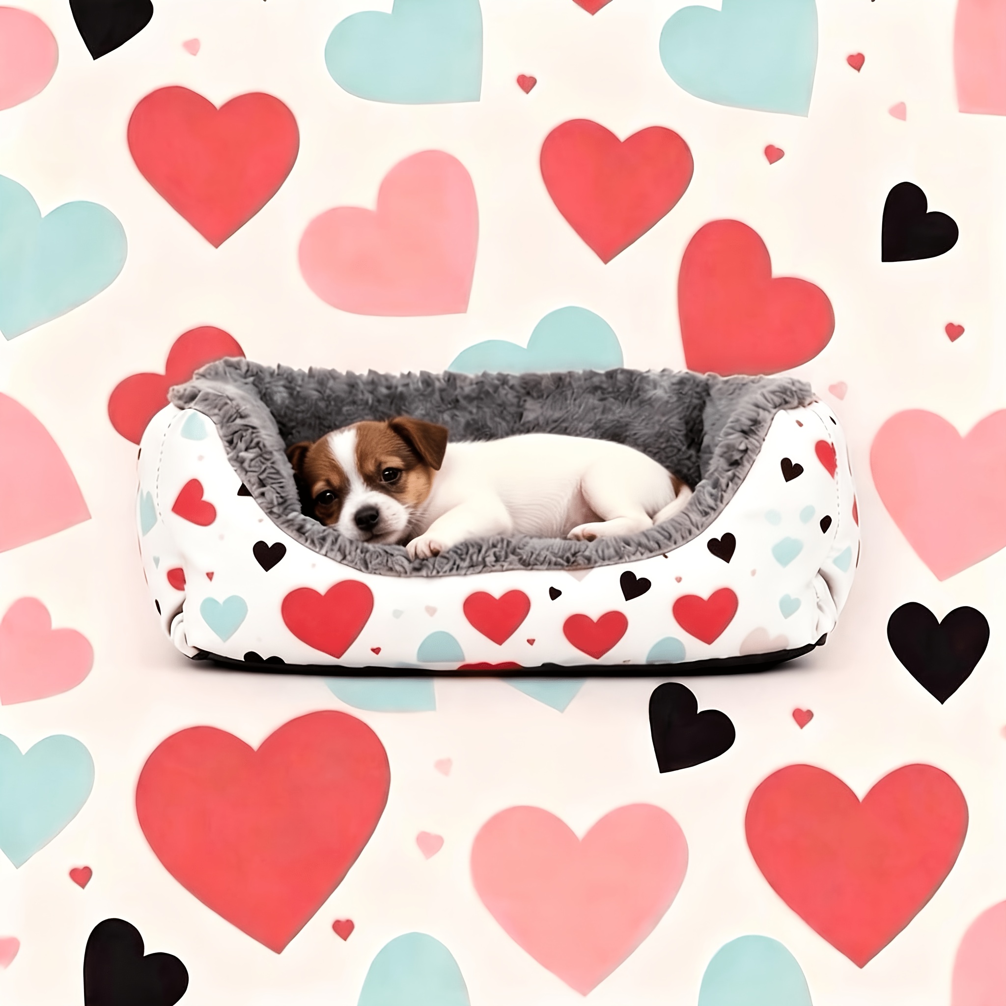 1pc   festival couples valentines day pet bed for dogs and cats multiple sizes gift Product details 0