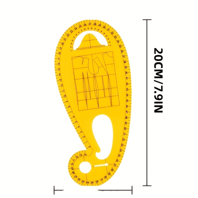 TEMU 2d Flat Professional Ruler - With , Armhole And Leg Measurement, Precise Cutting Tool For , Tailors, Students - Durable Non-electric Structure,