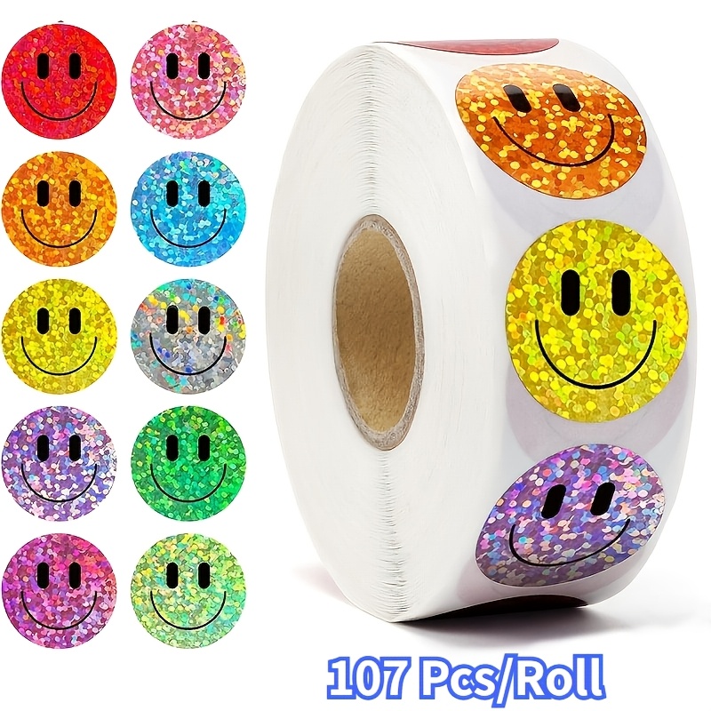 TEMU 107 Adesivi con Facciali per Scatole Regalo, Etichette di , Adesivi per Buste, Etichette Regalo, Decorazioni per le Feste e Decorazioni ad