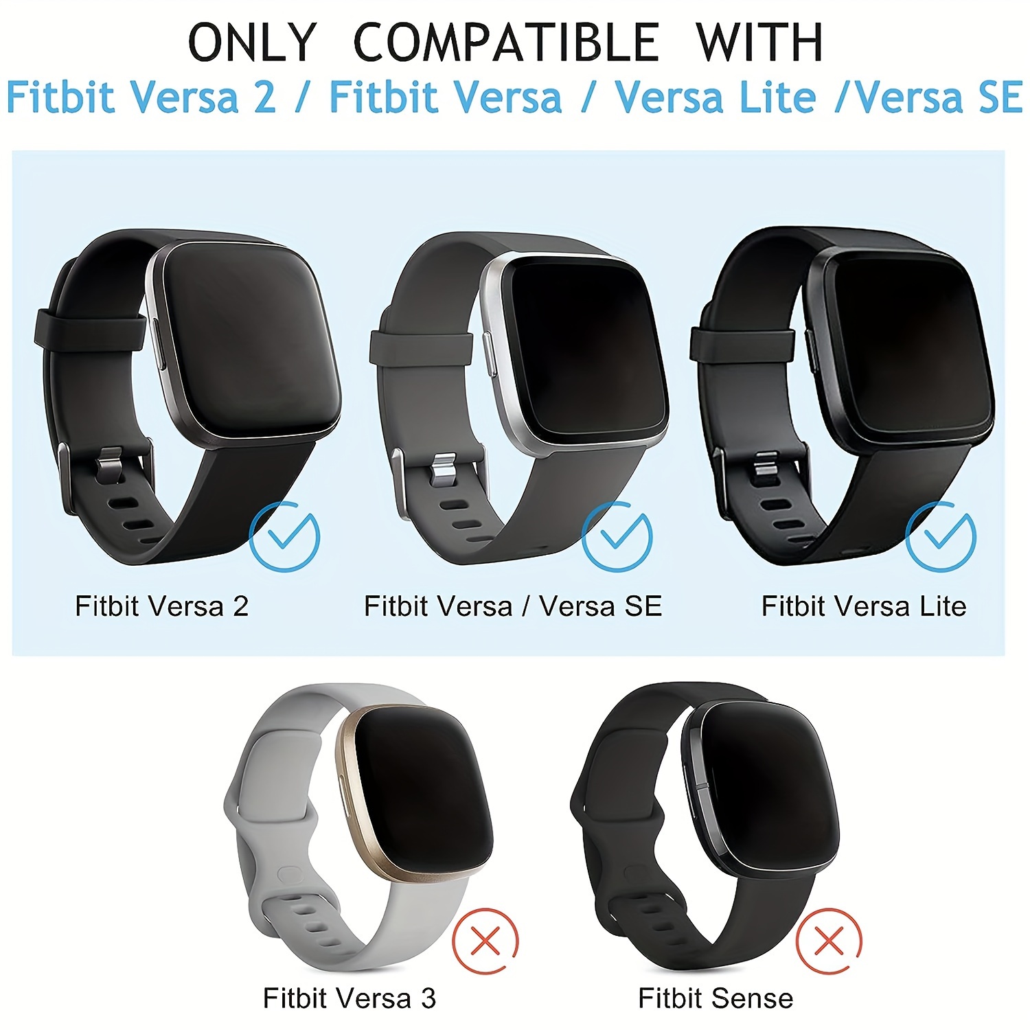 Conjunto 6 Bandas Deportivas Compatibles Fitbit Versa 2 / - Temu Mexico