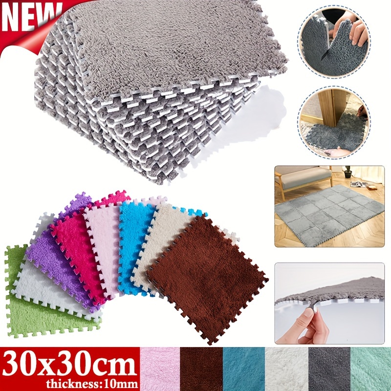 Interlocking Foam Mat Thicken Eva Foam Flooring Tiles for Living Room  Bedroom, Multipurpose Comfortable Square Foam Play Mat with Edgings, Gym  Garage