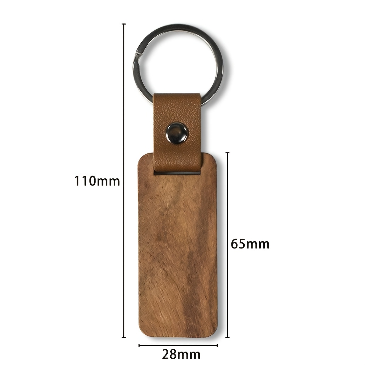 TEMU Personalized Walnut Wood Keychain, Engraved Keychain, Custom Wood Key Chain, Birthday Or Anniversary Gift For Her Or Him, Gift For Mom Dad