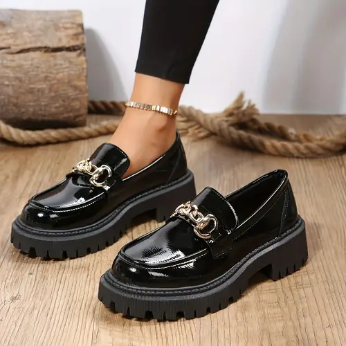 womens thick soled spring and style black tassel shoes high heels comfortable work summer soft bottom loafers