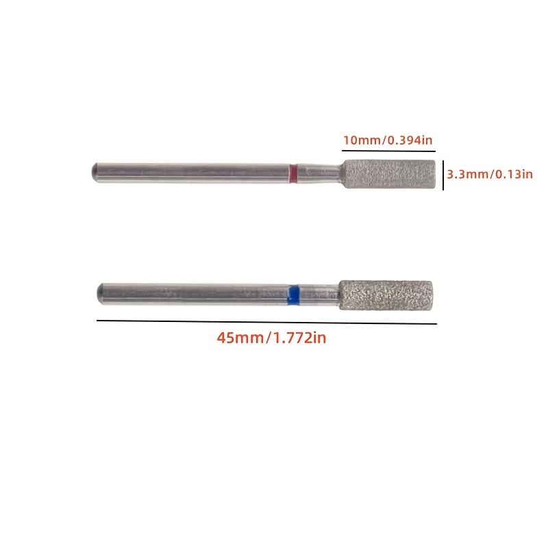 2pcs Large Barrel Nail Drill Bit Set for Nail Machine Files