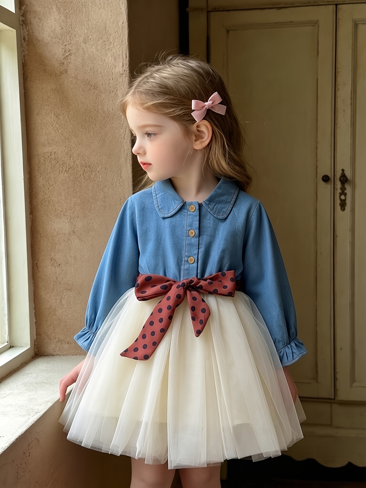 denim and tutu dress Shirt Girls Denim Tulle Mia Belle Girls Denim Tulle Dress Girls Spring Girls denim listing:91b026c3-6d27-40ae-b1b3-d5fe950138b6 Tie Shirred Dress Roberto Cavalli S/S 2011 Lower body