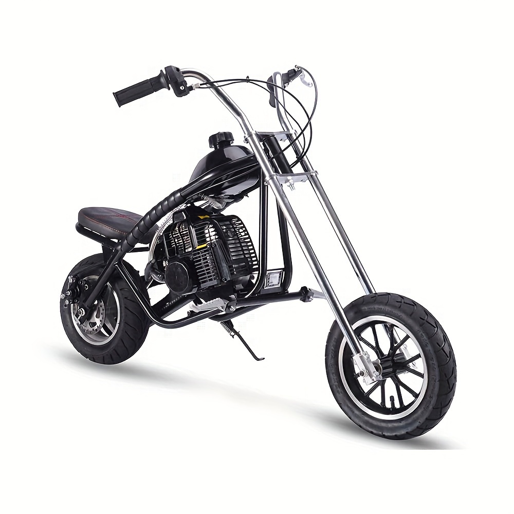 

Say 49cc Gas Mini Chopper - Epa Approved, Air- Engine, 1.25l Fuel , 14" Front & 11" Rear Pneumatic Street Tires, Rear Disc Brakes, Twist-grip Throttle, Padded Seat - Up To 20 Mph, Urban Commuting