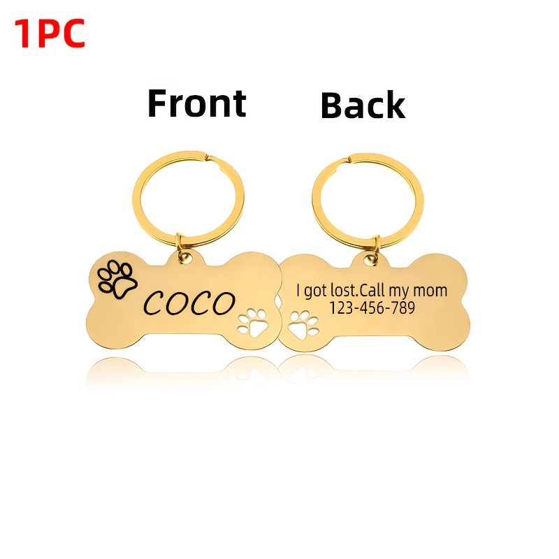 Image of (custom) Pet Tag [golden/rose Golden/steel/black] - C3