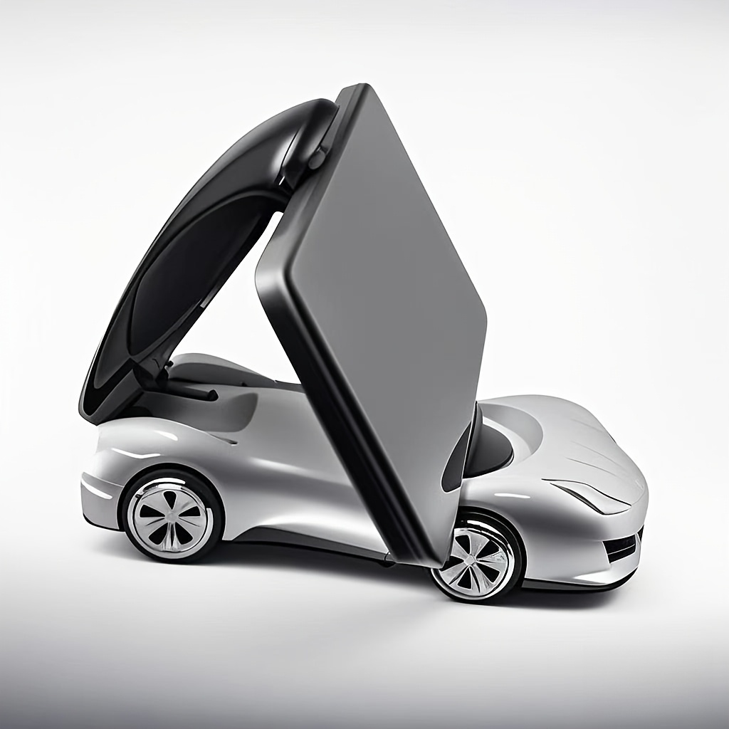 Car Model Phone Holder Set(1pc Phone Holder+1pc Shift Gears), Foldable Car Dashboard Phone Holder, 360 ° Rotating Universal Phone Holder, Car Accessories