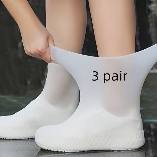 3 pair long lasting wear covers water resistant and non slip protective gear featuring a sole design hiking wet weather snow and muddy ground easy to clean protection that accommodates most shoes and boots fo