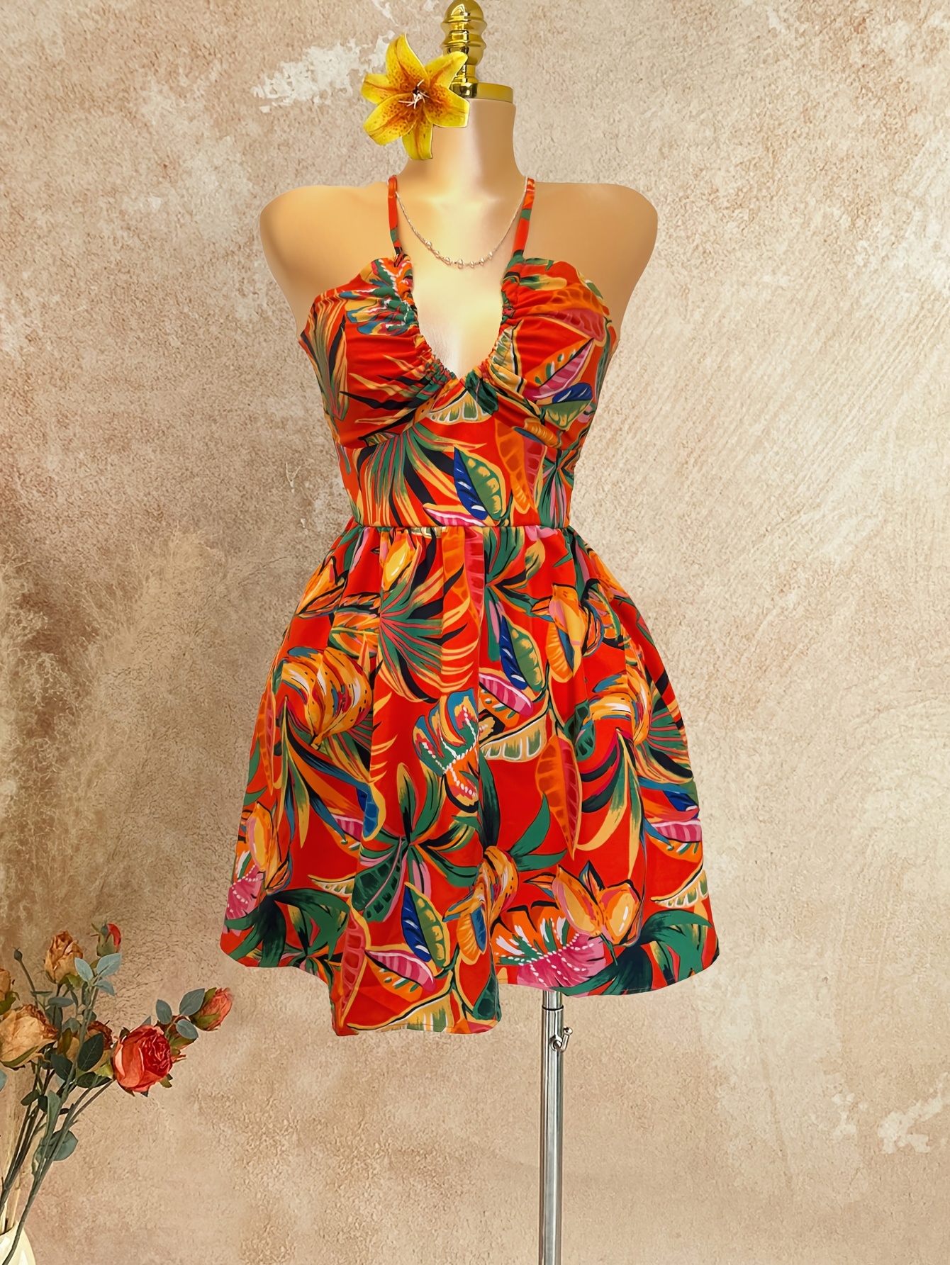 mini beach party dress Mini Beaded Party Dress with Low Open Back