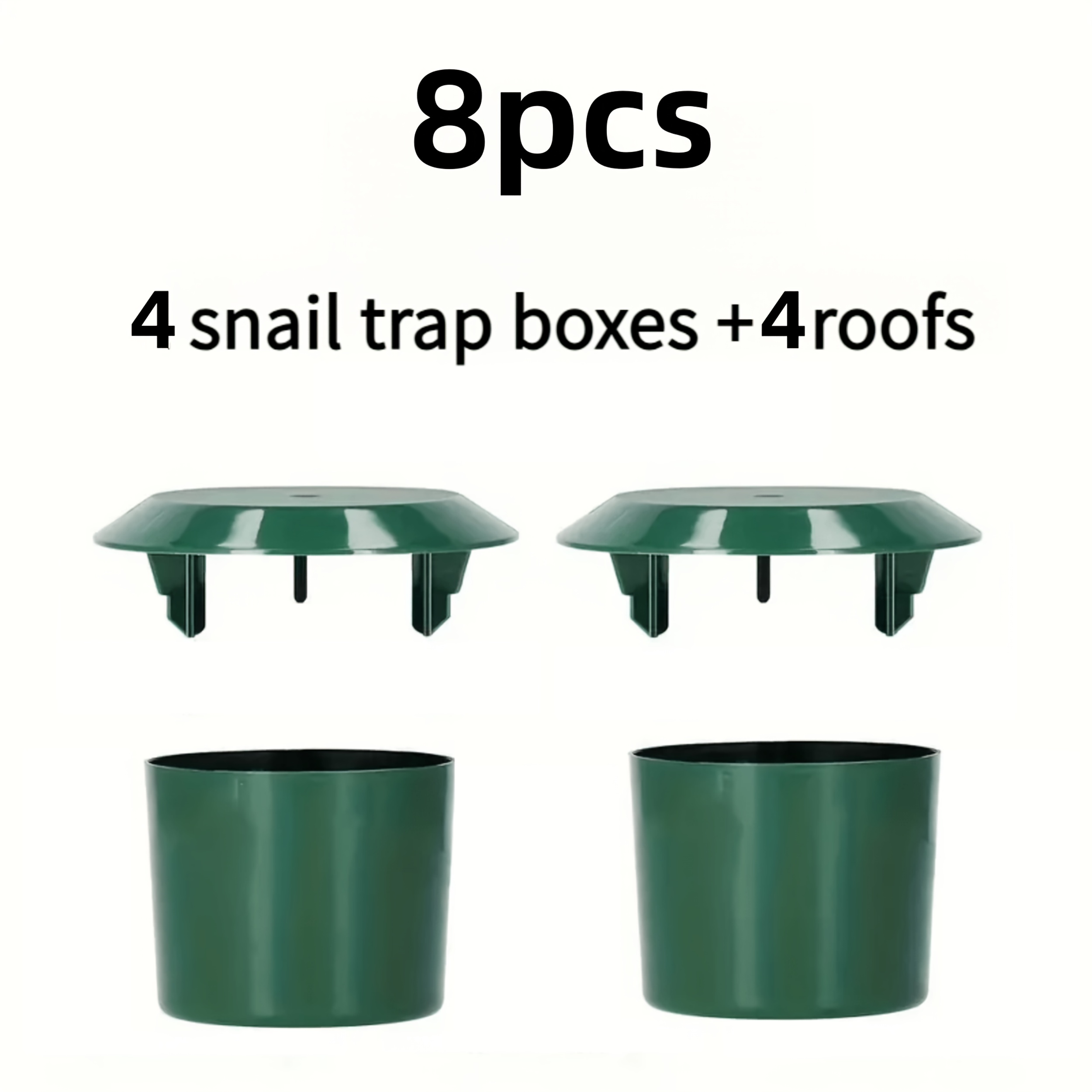 Image of 8pcs Snail Catcher, High-quality Reusable , Slug And Garden Pest Trap, Durable Protects Vegetables And Flowers, Suitable For Courtyards, Gardens And Outdoor Use