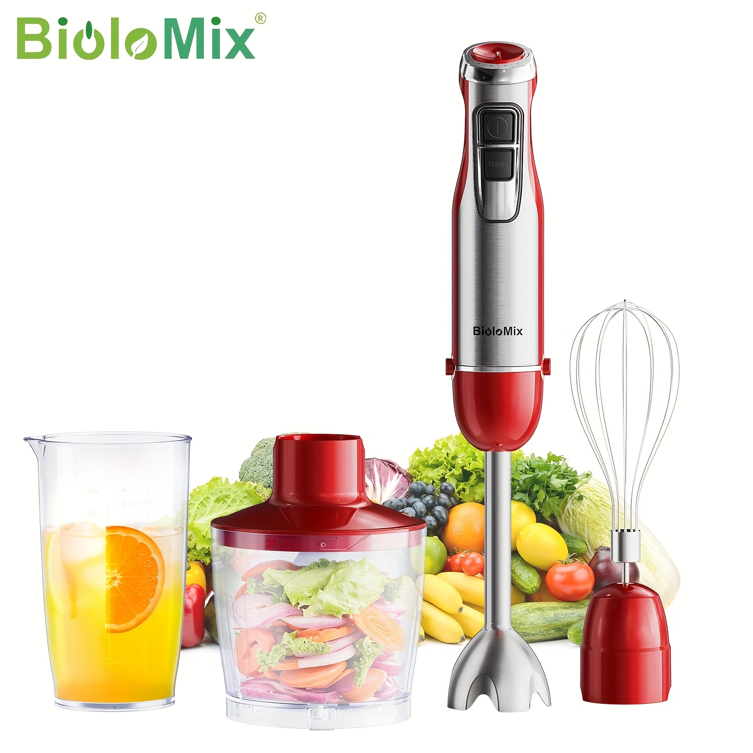 4 in 1 high power 1200w   hand stick blender with chopper smoothie cup stainless steel ice   eu plug 410 stainless steel Product details 0