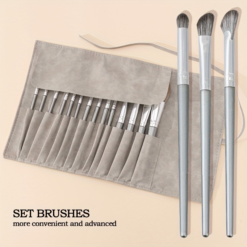  set of 14 makeup brushes with soft bristles including powder blush and foundation brushes beginners details 3
